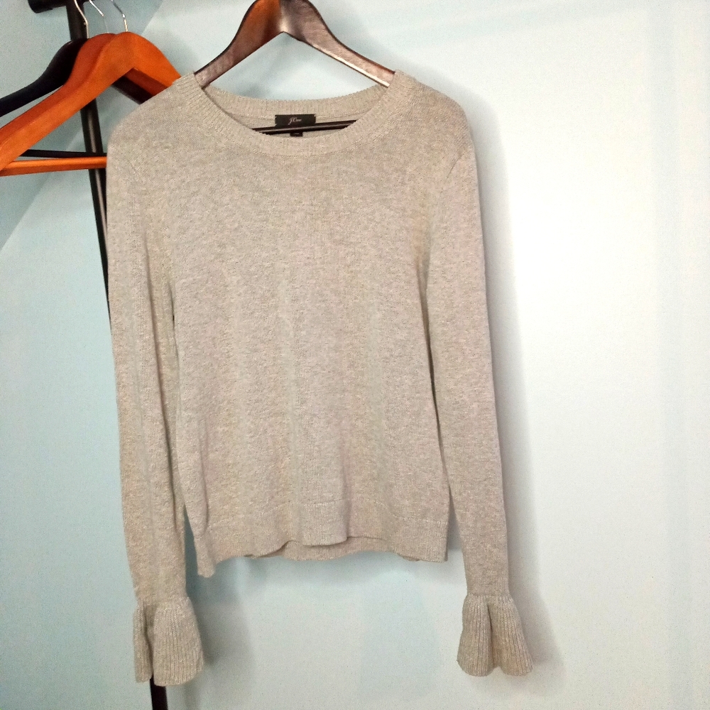 J.crew Bell sleeve cotton sweater